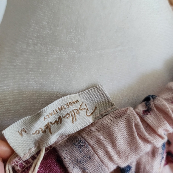 New! Pink Watercolor 100% Linen Trapeze Pullover Dress Colorful Summer MEDIUM - Picture 6 of 6